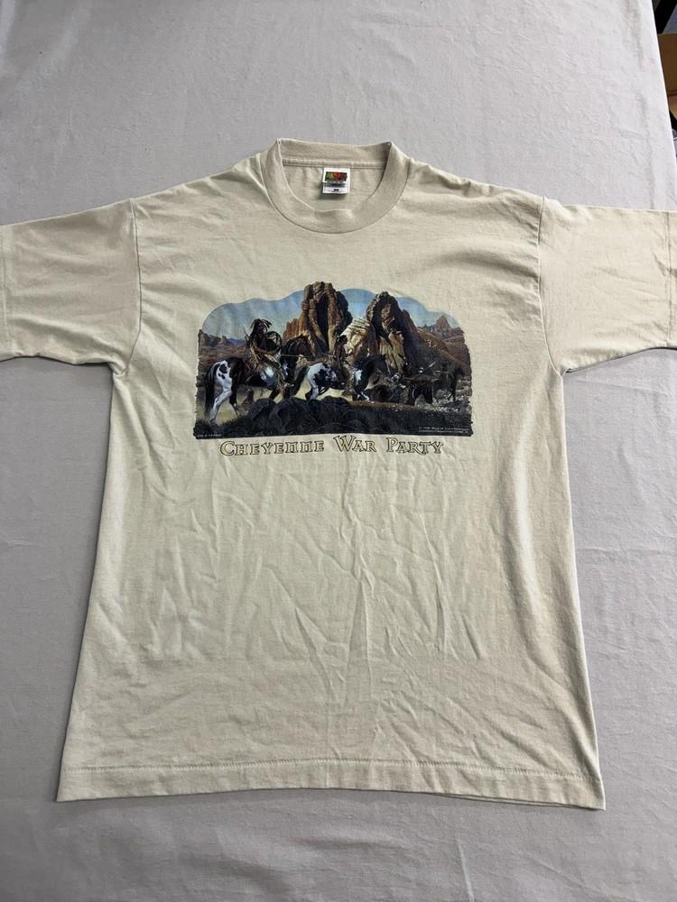 Vintage Cheyenne War Party T-shirt Native American 1996 - L Unisex T-Shirt L
Vintage Cheyenne War Party T-shirt Native American 1996 - L Unisex T-Shirt L