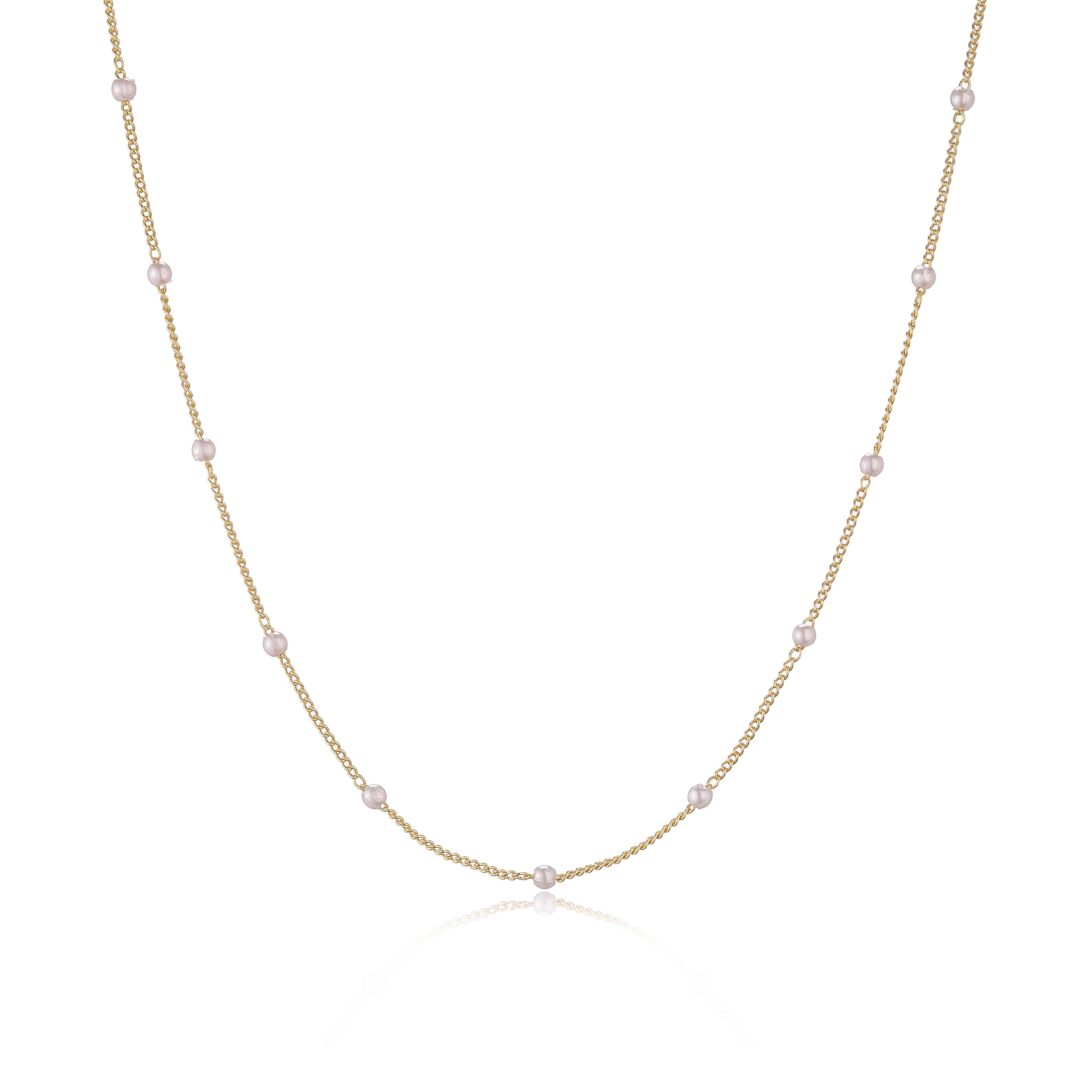 18K Gold Plated Beads Women s Neck Chain K-pop Pearl Choker Necklace Gold Color Flower Chocker Zircon 38cm перлинний
18K Gold Plated Beads Women s Neck Chain K-pop Pearl Choker Necklace Gold Color Flower Chocker Zircon 38cm перлинний