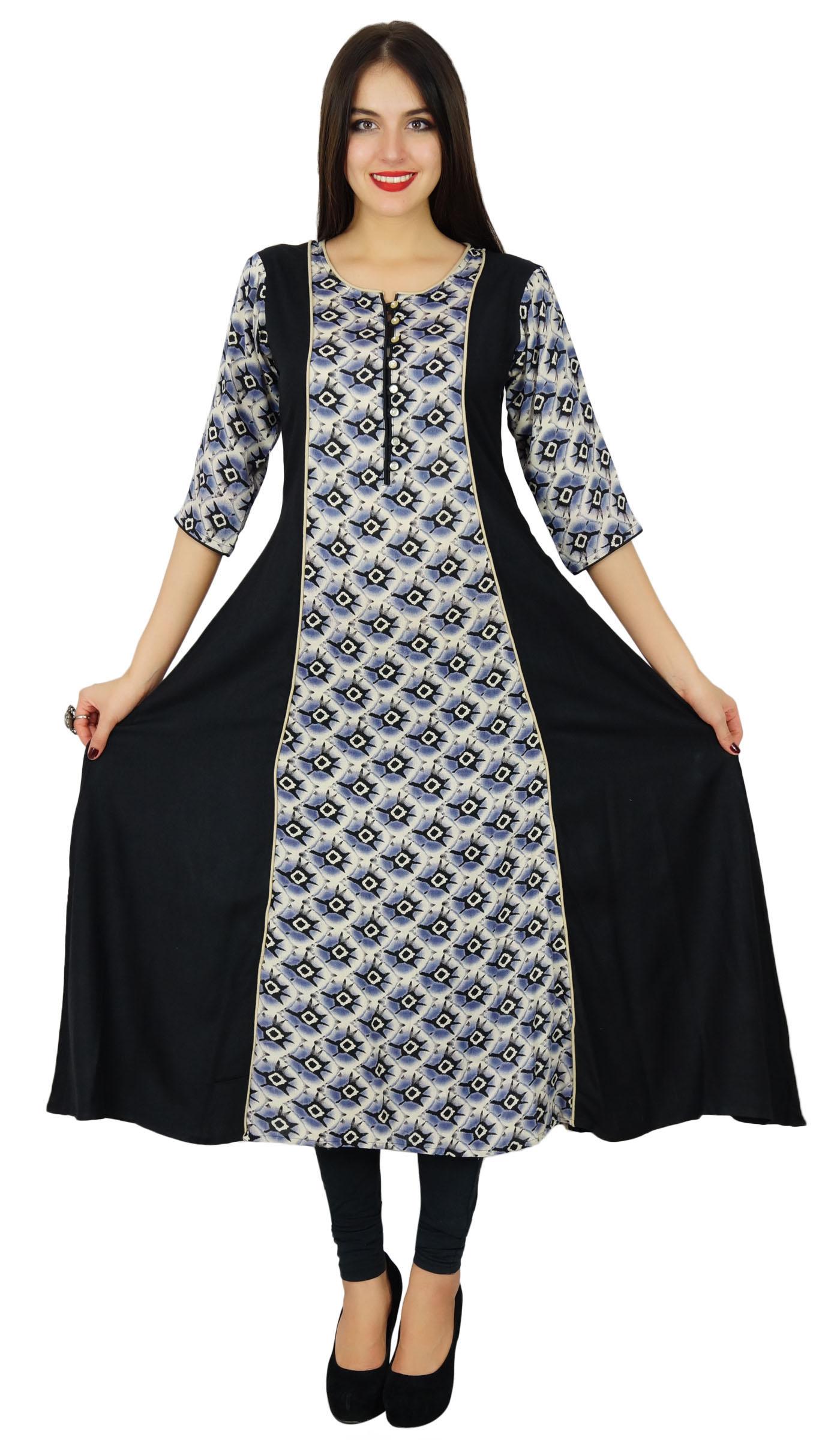 Бімба класична шикарна довга вискозна сукня з принтом Kurta Kurti з 3 рукавами 4 індійські етнічні 26 чорний
Бімба класична шикарна довга вискозна сукня з принтом Kurta Kurti з 3 рукавами 4 індійські етнічні 26 чорний