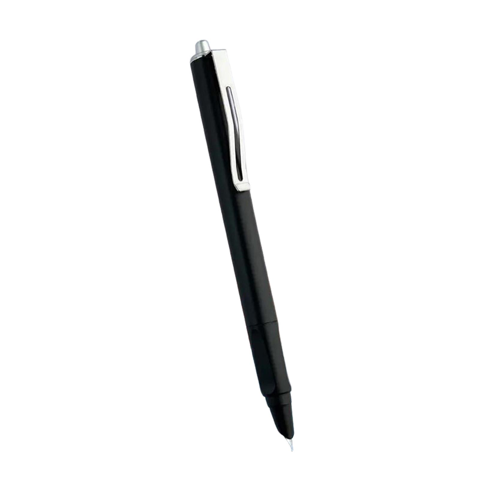 0.5mm Press Fountain Pen Retractable EF/F Nib Metal With Clip Quick-Drying Smoothing Writing Ink Pen School Supplies Stationery чорний
0.5mm Press Fountain Pen Retractable EF/F Nib Metal With Clip Quick-Drying Smoothing Writing Ink Pen School Supplies Stationery чорний