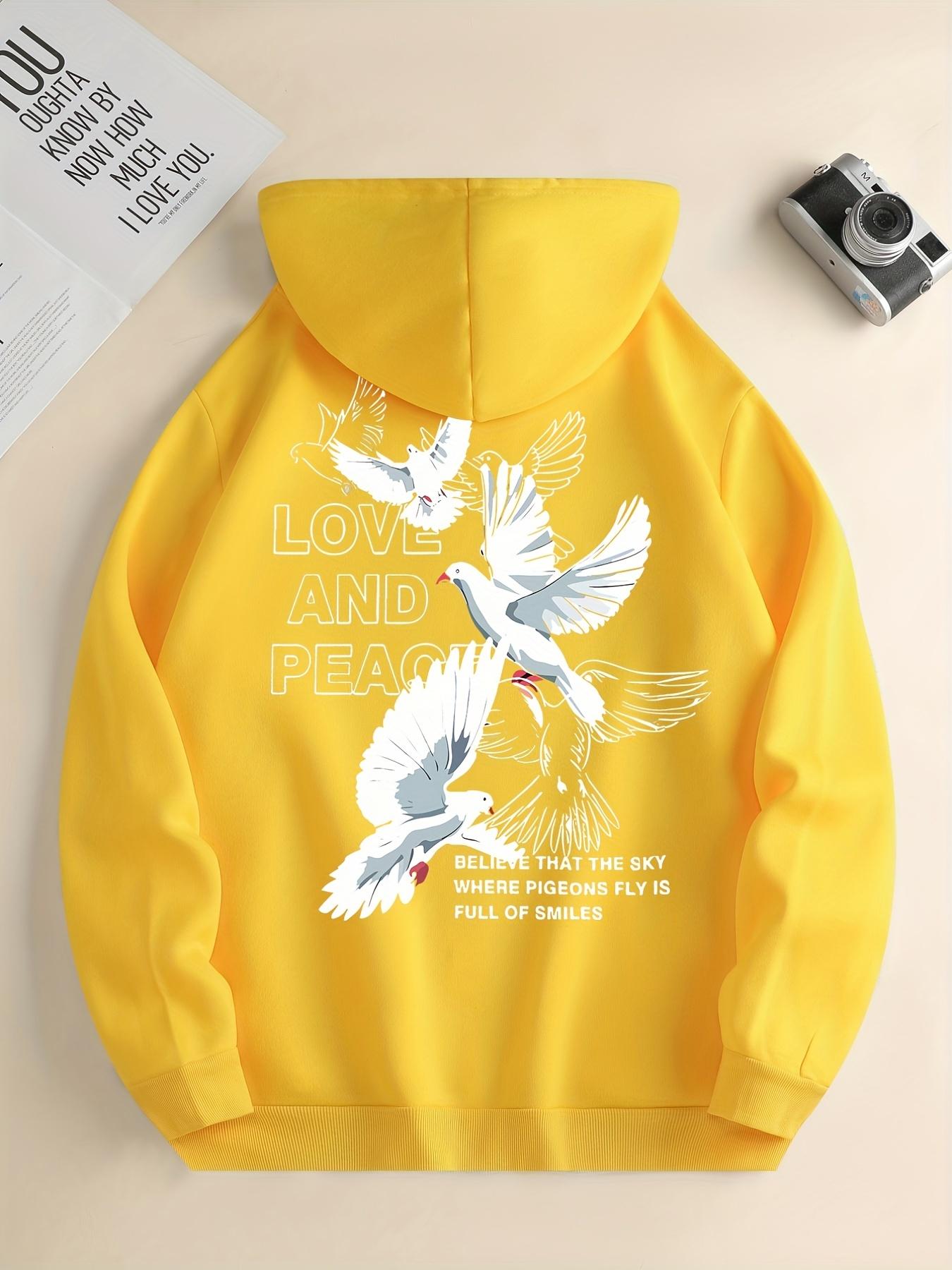 Love and Peace Letter Pigeon Print Hoodie Casual Men s Sweatshirt Comfortable Wool Pullover Round Neck Loose Men s Clothing 3XL
Love and Peace Letter Pigeon Print Hoodie Casual Men s Sweatshirt Comfortable Wool Pullover Round Neck Loose Men s Clothing 3XL