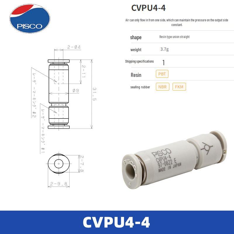 Original Imported Pisco CVC/CVPC/CVU/CVPU Series Check Valve
Original Imported Pisco CVC/CVPC/CVU/CVPU Series Check Valve