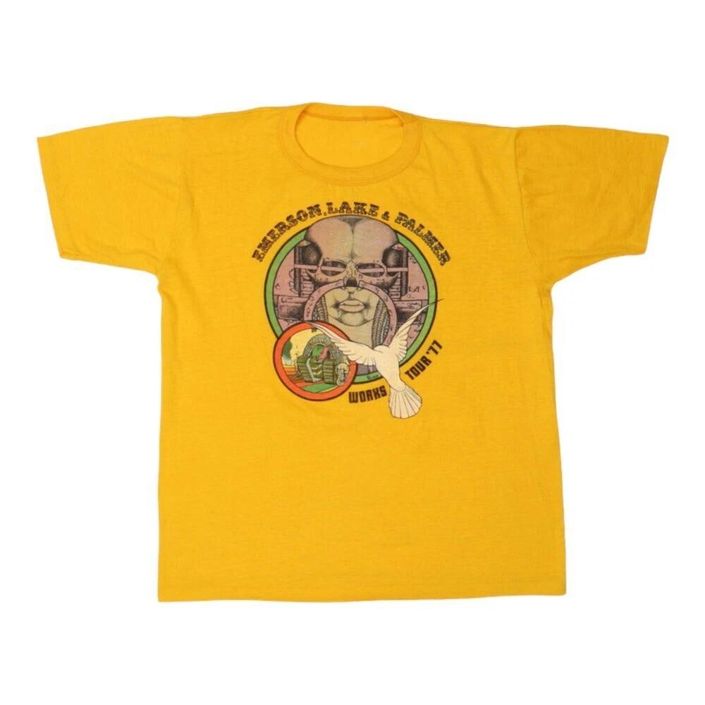 1977 Emerson Lake amp; Palmer Works Tour Shirt yellow color FN925 Unisex T-Shirt L
1977 Emerson Lake amp; Palmer Works Tour Shirt yellow color FN925 Unisex T-Shirt L