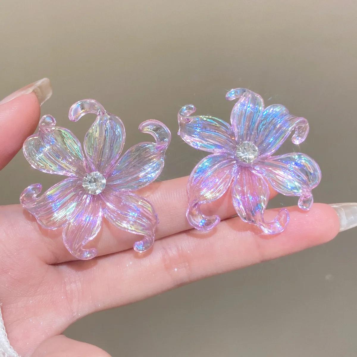 Large Big Flower Iris Crystal Stud Earring for Women Purple Pink Green Color Female Sweet Zircon Wedding Christmas Gift
Large Big Flower Iris Crystal Stud Earring for Women Purple Pink Green Color Female Sweet Zircon Wedding Christmas Gift