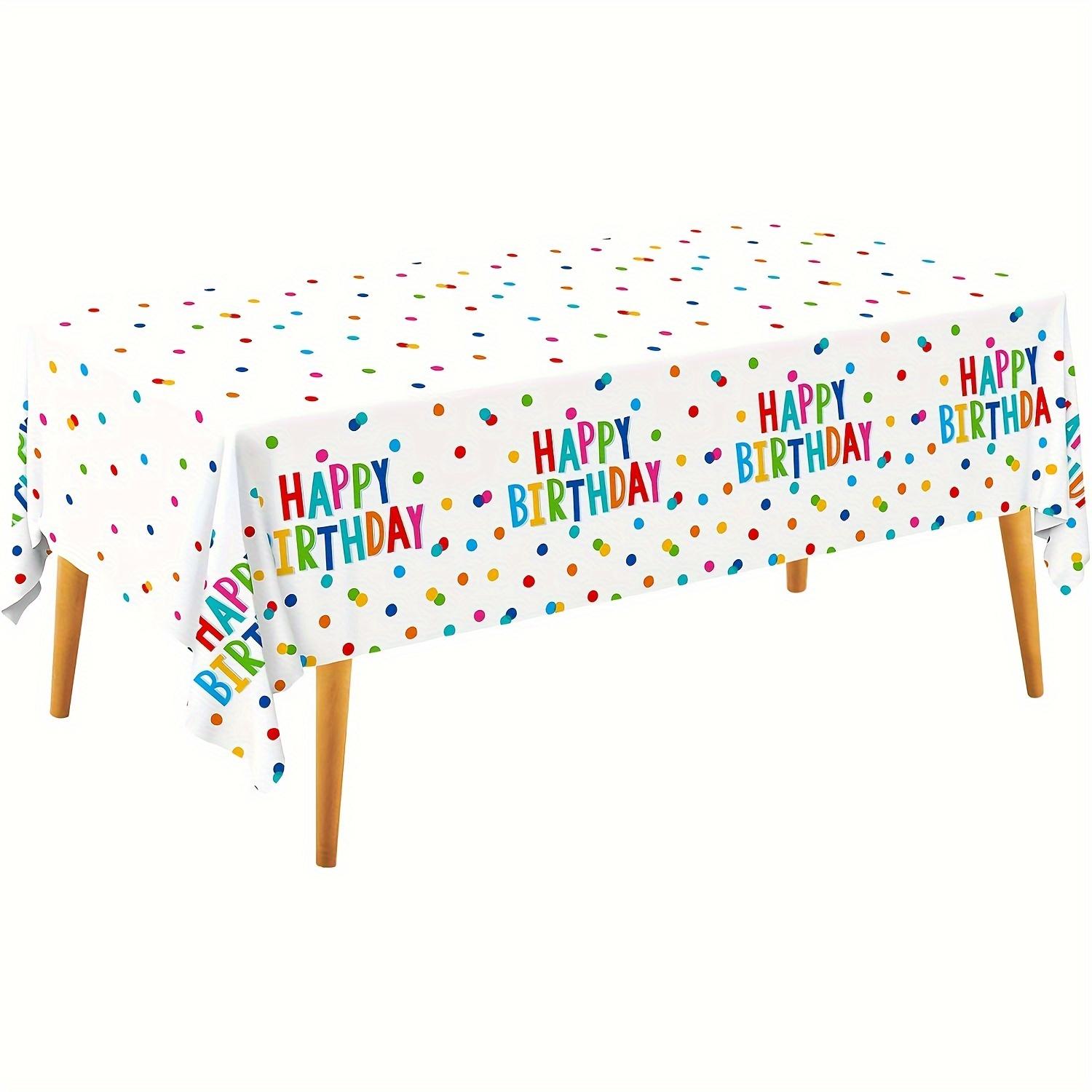 3PCS 54x108in Waterproof Plastic Tablecloth - Happy Birthday Decorations Set | Polka Dot Design Birthday Party Supplies with Happy Birthday Print 3pcs
3PCS 54x108in Waterproof Plastic Tablecloth - Happy Birthday Decorations Set | Polka Dot Design Birthday Party Supplies with Happy Birthday Print 3pcs
