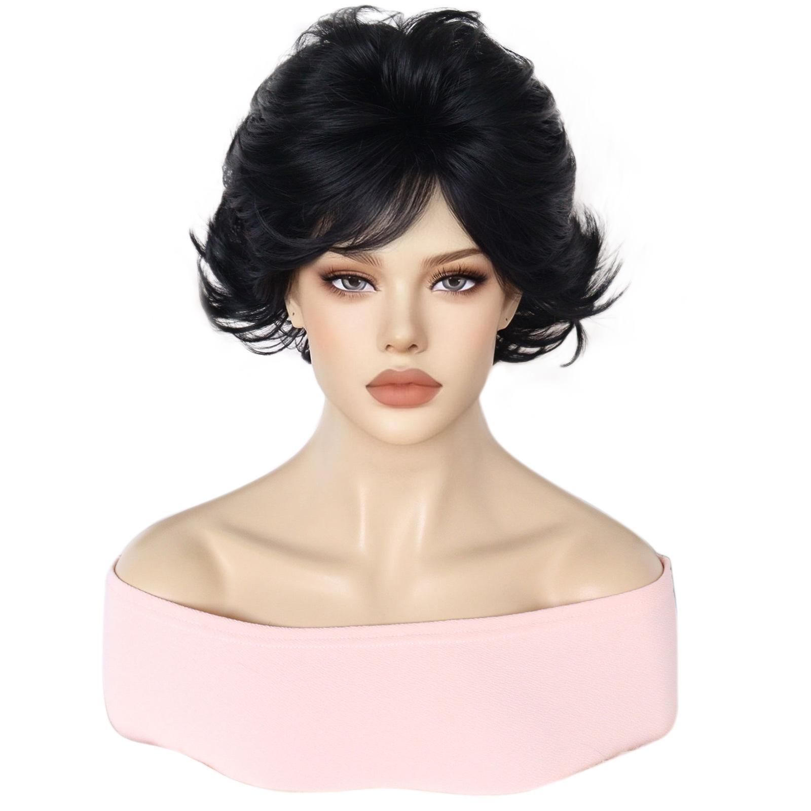 Женские синтетические черные парики с челкой Короткие кудрявые пушистые парики для повседневного косплея Натуральные волосы боб Термостойкий парик из волокна чёрный
Женские синтетические черные парики с челкой Короткие кудрявые пушистые парики для повседневного косплея Натуральные волосы боб Термостойкий парик из волокна чёрный