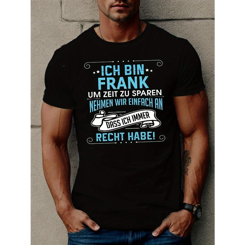 European sizes Ich Bin Frank Men s for I Frank Casual T-Shirt - Short Sleeve Summer Round Neck Top with Surname 4XL чорний
European sizes Ich Bin Frank Men s for I Frank Casual T-Shirt - Short Sleeve Summer Round Neck Top with Surname 4XL чорний