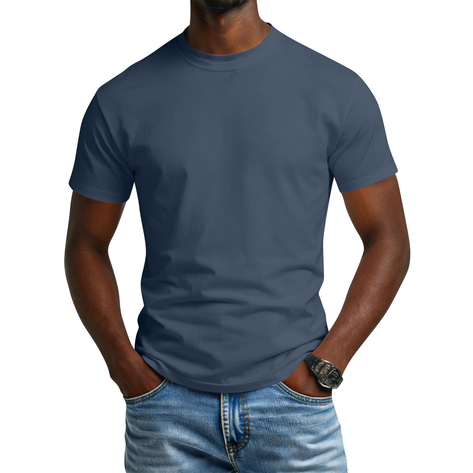Men s Color Round Neck Top Fashionable Casual Sports Short Sleeved Shirt XXXL Темно-синій
Men s Color Round Neck Top Fashionable Casual Sports Short Sleeved Shirt XXXL Темно-синій