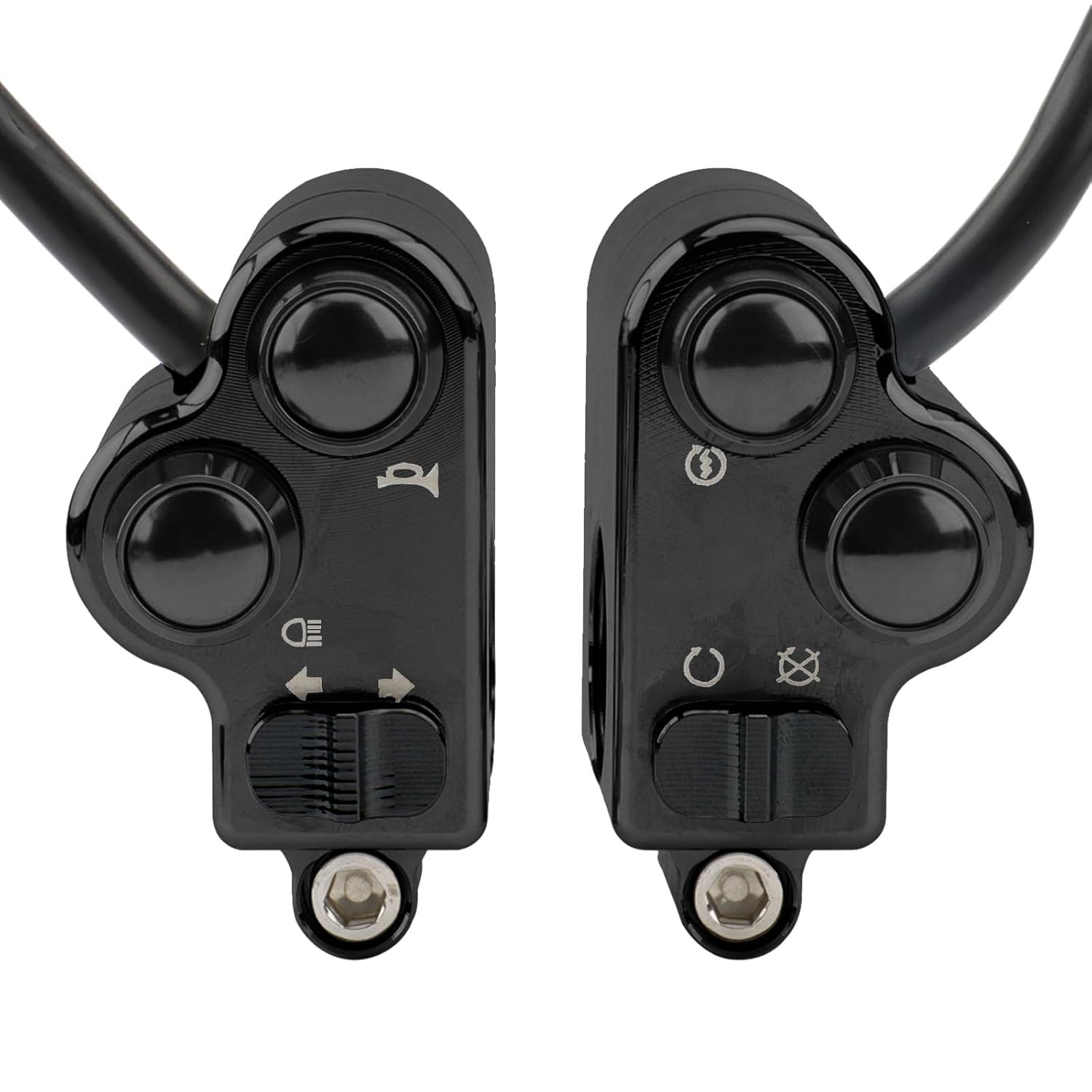Motorcycle Handlebar Switch 1 25mm Turn Signal Switch Headlight Starter Horn Power Controls Custom Switches for Harley Honda Suzuki Yamaha Kawasaki чорний
Motorcycle Handlebar Switch 1 25mm Turn Signal Switch Headlight Starter Horn Power Controls Custom Switches for Harley Honda Suzuki Yamaha Kawasaki чорний