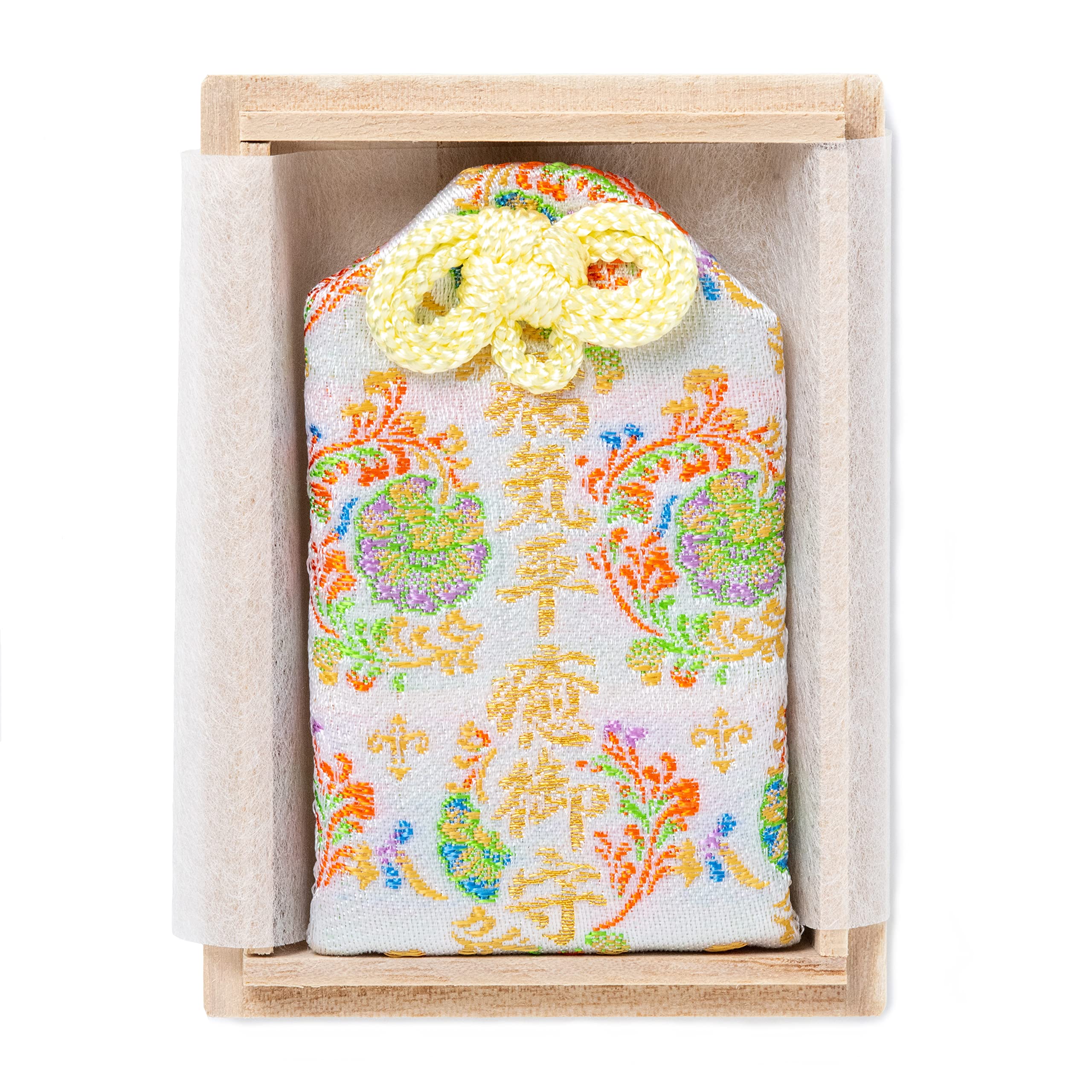 Амулет для одужання від хвороби та на добро в здоров ї, у коробці з павловнії, освячений у святилищі Шірасакі Хачімангу, білий
Амулет для одужання від хвороби та на добро в здоров ї, у коробці з павловнії, освячений у святилищі Шірасакі Хачімангу, білий