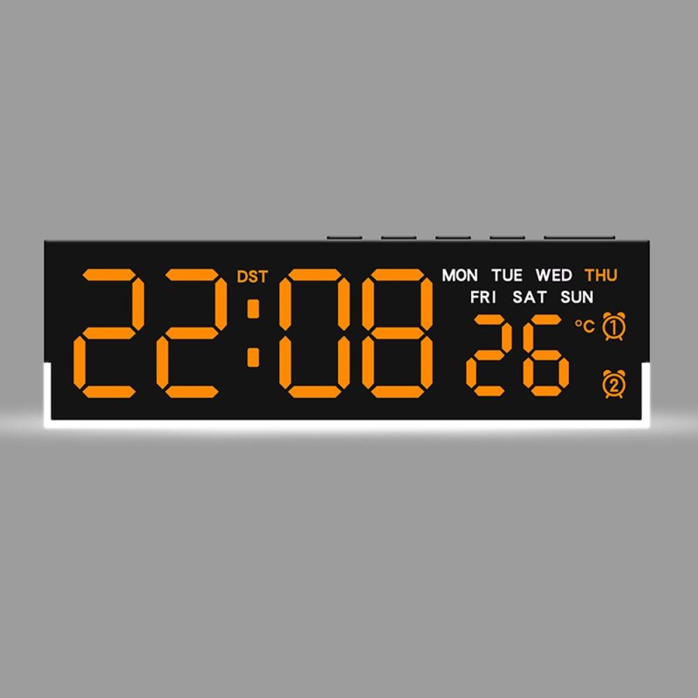3 Levels Brightness Electronic Clock 12/24H Display Table Clock Bedroom Use Black Orange
3 Levels Brightness Electronic Clock 12/24H Display Table Clock Bedroom Use Black Orange
