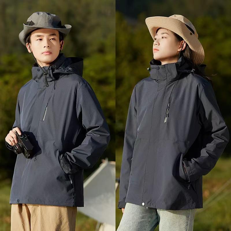 2024 Флисовая 3-в-1 Ветрозащитная Водонепроницаемая Куртка для Пар на Открытом Воздухе 4XL