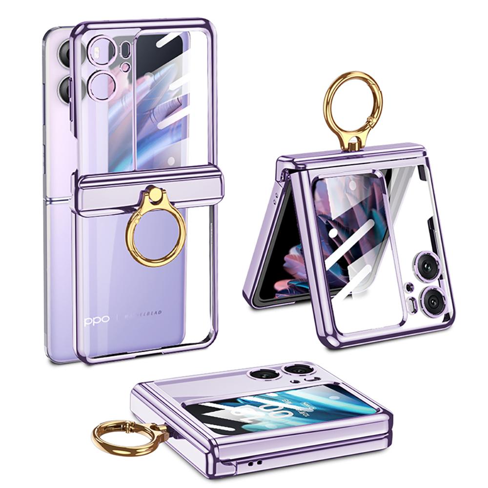 GKK For Oppo Find N2 Flip 5G Ring Kickstand Phone Case Magnetic Hinge PC Cover with Small Screen Protective Film Purple
GKK For Oppo Find N2 Flip 5G Ring Kickstand Phone Case Magnetic Hinge PC Cover with Small Screen Protective Film Purple