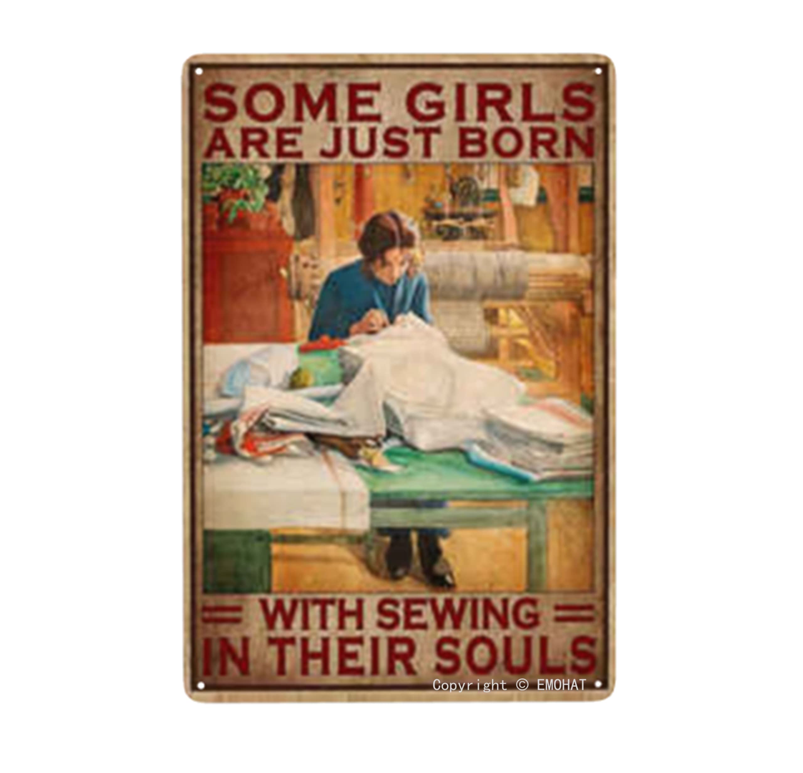 Sewing Some Girls are Just Born with Sewing in Their Souls Tin Sign Metal Sign Living Room Metal Decor Wall Sign Wall Poster W 20x30cm(7.8x11.8inch)
Sewing Some Girls are Just Born with Sewing in Their Souls Tin Sign Metal Sign Living Room Metal Decor Wall Sign Wall Poster W 20x30cm(7.8x11.8inch)