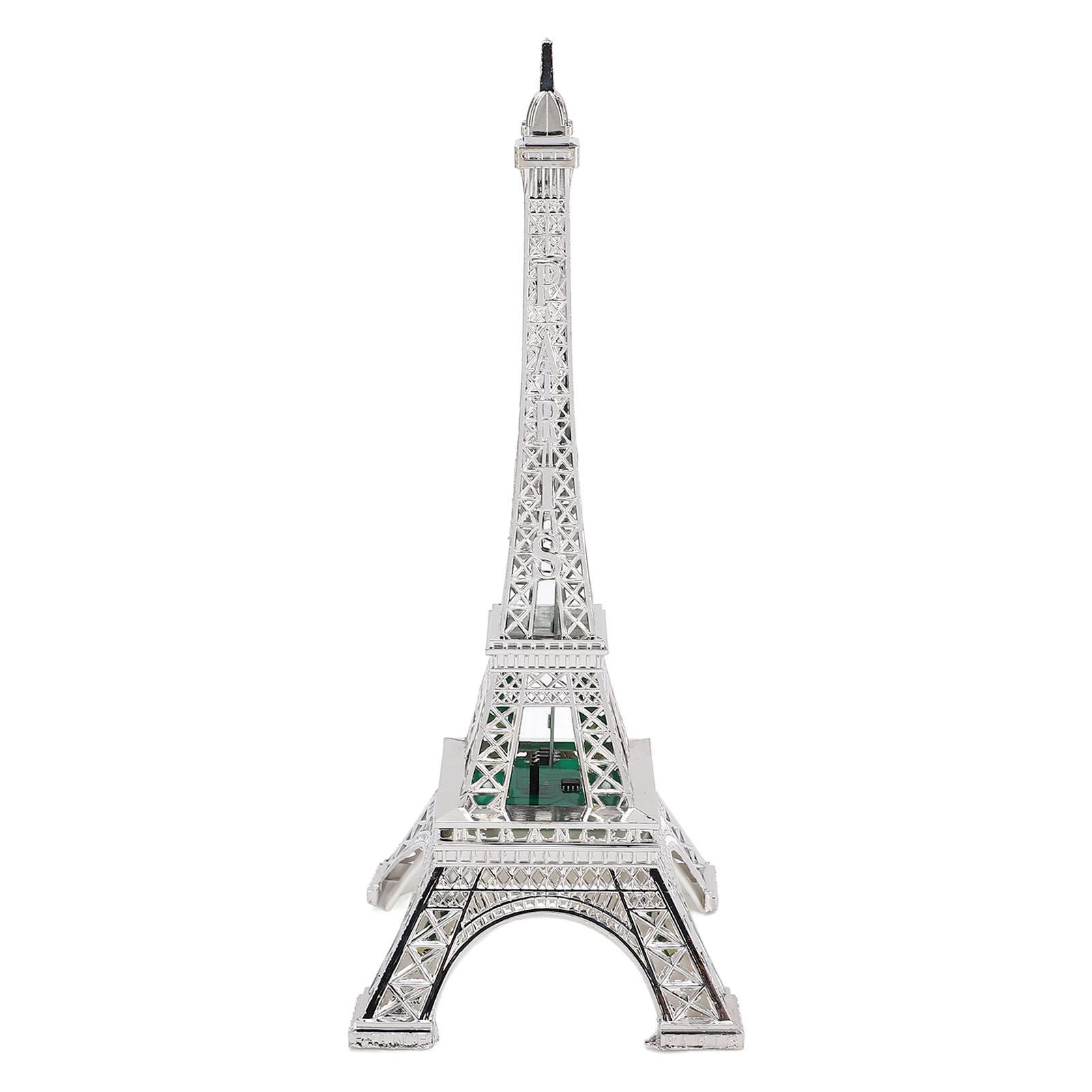 Світлодіодна модель вежі Цинковий сплав Гальваніка Вишукане різьблення Підсвічування Прикраса Французької вежі для домашнього декору Electrosilvering
Світлодіодна модель вежі Цинковий сплав Гальваніка Вишукане різьблення Підсвічування Прикраса Французької вежі для домашнього декору Electrosilvering