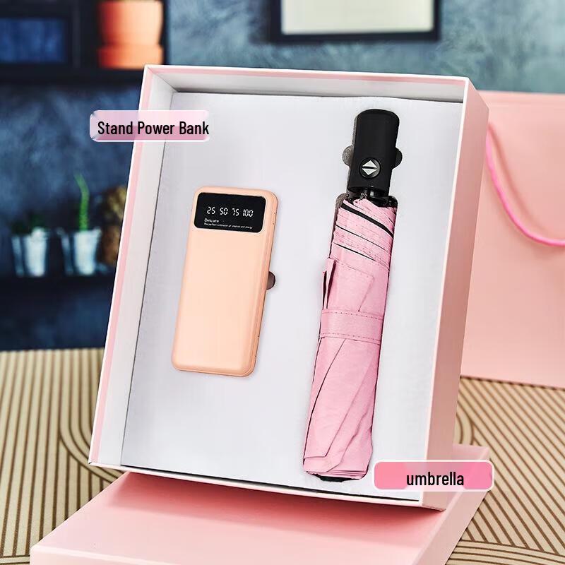 Подарунковий набір: Рожева парасолька та павербанк Aige
Подарунковий набір: Рожева парасолька та павербанк Aige