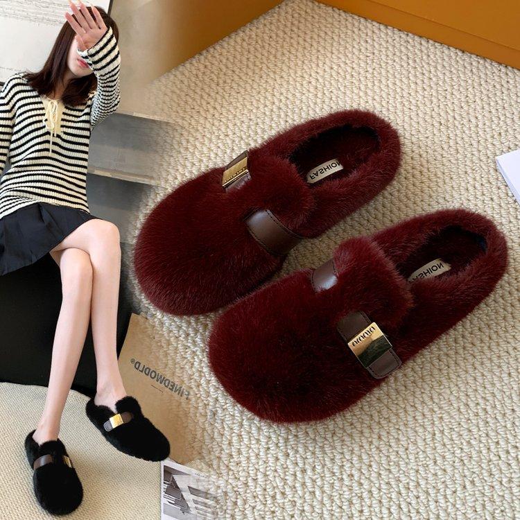 Mao Mao slippers women s wear 2024 new autumn and winter one-pedal high-end mink plush bag head cotton half slippers 40
Mao Mao slippers women s wear 2024 new autumn and winter one-pedal high-end mink plush bag head cotton half slippers 40