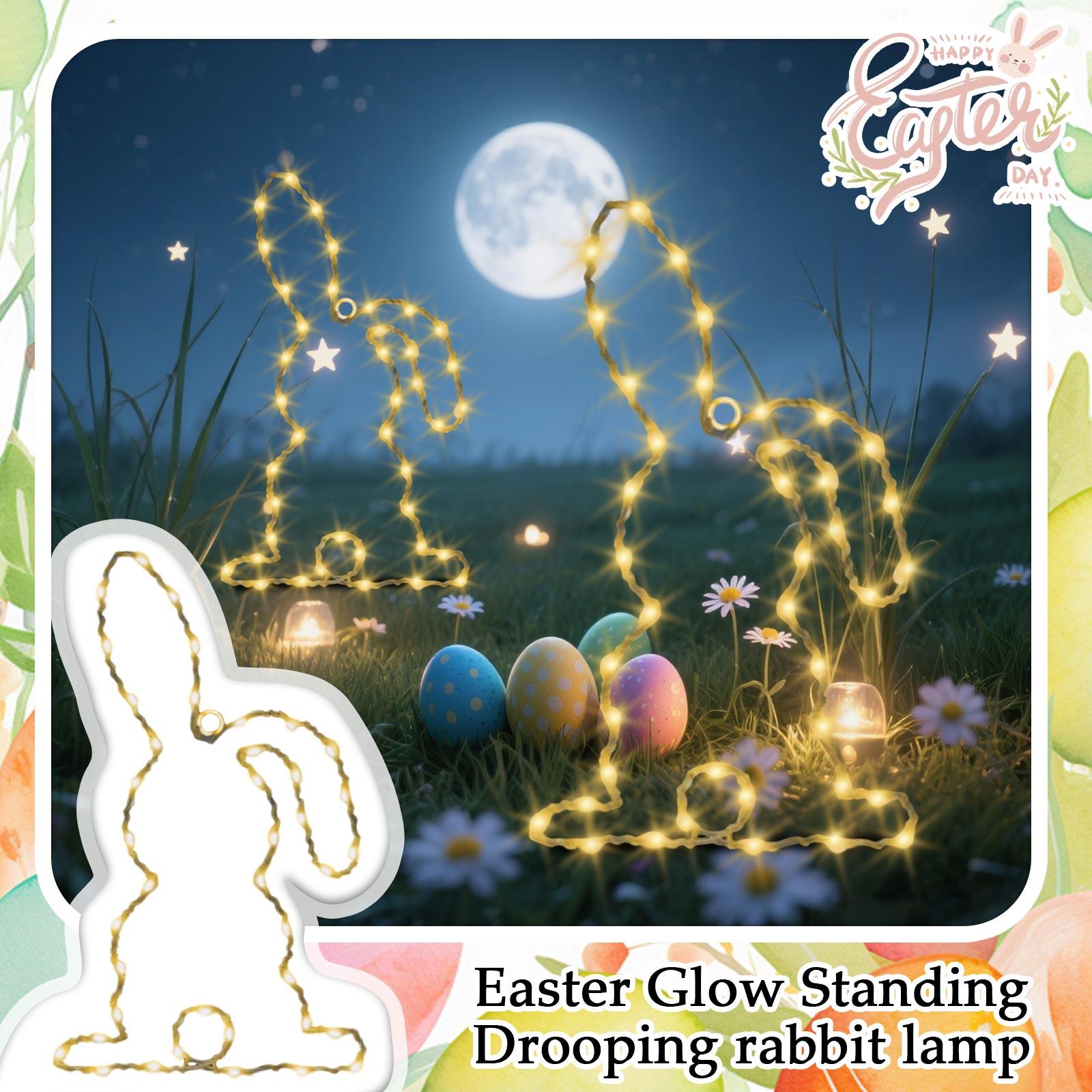 Illuminated Standing Droopy-eared Hanging Lamp, LED Colored Lights To Create An Easter Atmosphere For Indoor Window Decorations. One Size
Illuminated Standing Droopy-eared Hanging Lamp, LED Colored Lights To Create An Easter Atmosphere For Indoor Window Decorations. One Size