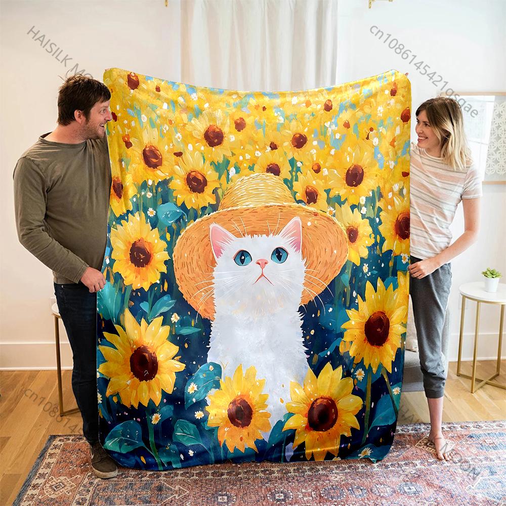 1PC Dreamy Sunflower Cat Print Adult Children Warm Blankets Home Travel Car Soft and Comfortable Suitable for all seasons 75x90cm
1PC Dreamy Sunflower Cat Print Adult Children Warm Blankets Home Travel Car Soft and Comfortable Suitable for all seasons 75x90cm