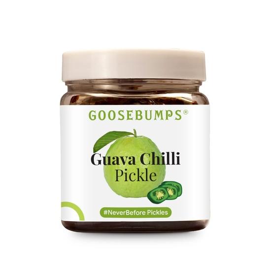 Goosebumps Guava Chilli Pickle | Peru ka aachar | Exotic Indian Fruit Pickles | Innovative Pickles | Pickled Fruits | Less Oil Achar, 250 gms 250GM
Goosebumps Guava Chilli Pickle | Peru ka aachar | Exotic Indian Fruit Pickles | Innovative Pickles | Pickled Fruits | Less Oil Achar, 250 gms 250GM