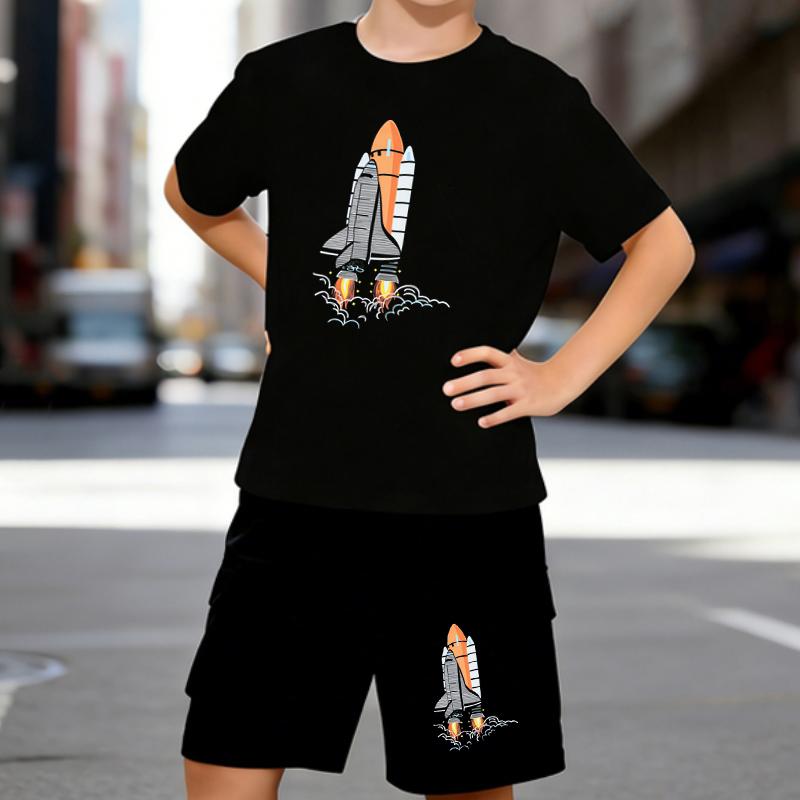 Boys 2 Piece Space Themed Printed outfit, Short Sleeve T-Shirt and Shorts Set for Kids Age 5-14,White, Black Sporty Casual Summer Clothes 5-6 Years чёрный
Boys 2 Piece Space Themed Printed outfit, Short Sleeve T-Shirt and Shorts Set for Kids Age 5-14,White, Black Sporty Casual Summer Clothes 5-6 Years чёрный