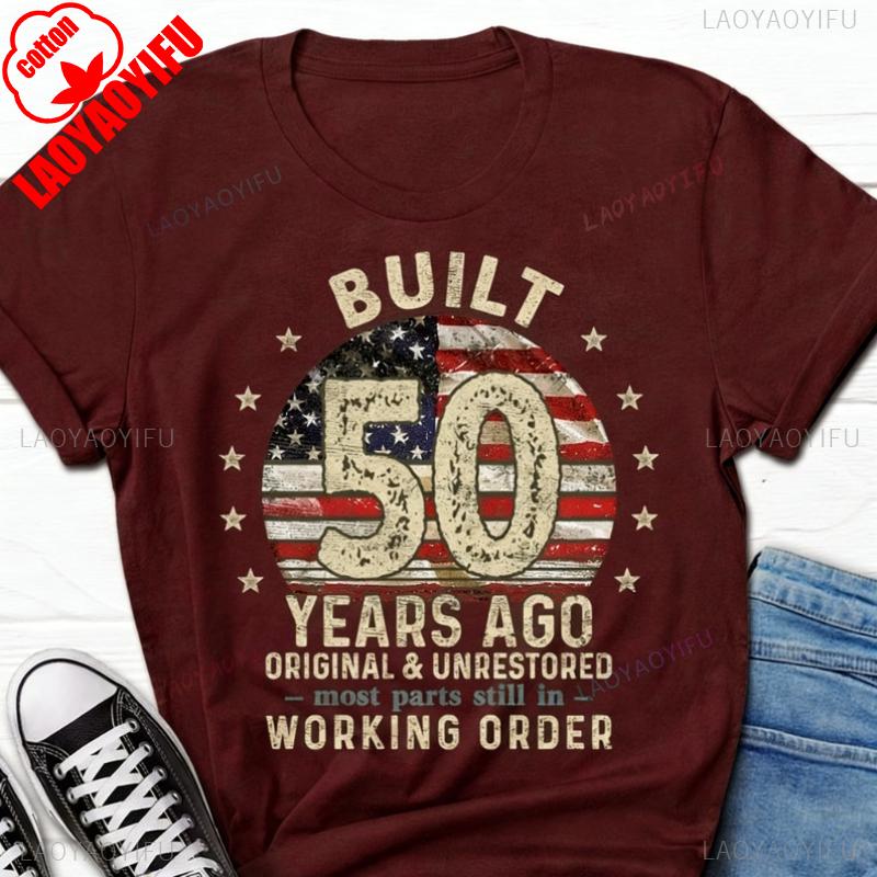 Built 50 Years Ago Vintage 1976 Shirt 50th Birthday Turning Gift Retro Classic Casual Style TShirt for Him Men Shortsleev M
Built 50 Years Ago Vintage 1976 Shirt 50th Birthday Turning Gift Retro Classic Casual Style TShirt for Him Men Shortsleev M
