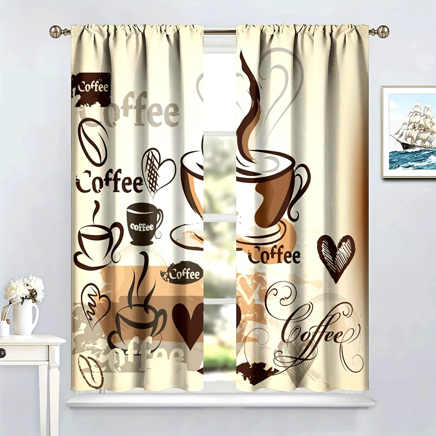 Minimalist Coffee Cup Curtains Style Suitable Bedrooms Living Rooms Decorative Curtain With Rod Pocket Polyester Perfect For Great Room W100*H70(CM)-Grommet top&1PCS
Minimalist Coffee Cup Curtains Style Suitable Bedrooms Living Rooms Decorative Curtain With Rod Pocket Polyester Perfect For Great Room W100*H70(CM)-Grommet top&1PCS
