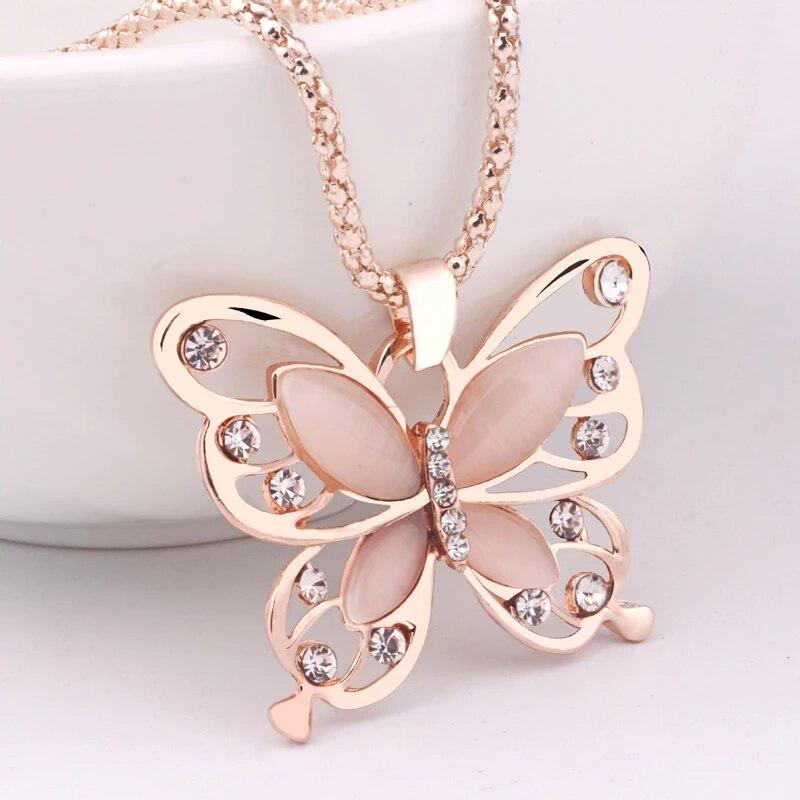2024 New Necklace Choker Pendent Rose Gold Color Opal Butterfly Pendant Exquisite Sweater Chain For Women Gifts
2024 New Necklace Choker Pendent Rose Gold Color Opal Butterfly Pendant Exquisite Sweater Chain For Women Gifts