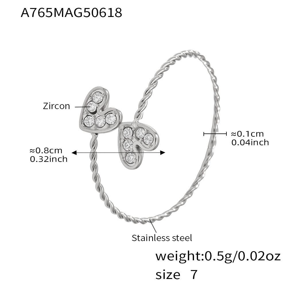 Кольцо Geometric Ring с сердцем из страз Mili и цирконом 5A, с регулируемым браслетом из нержавеющей стали с покрытием 18K, набор украшений для девочек. Size 7
Кольцо Geometric Ring с сердцем из страз Mili и цирконом 5A, с регулируемым браслетом из нержавеющей стали с покрытием 18K, набор украшений для девочек. Size 7
