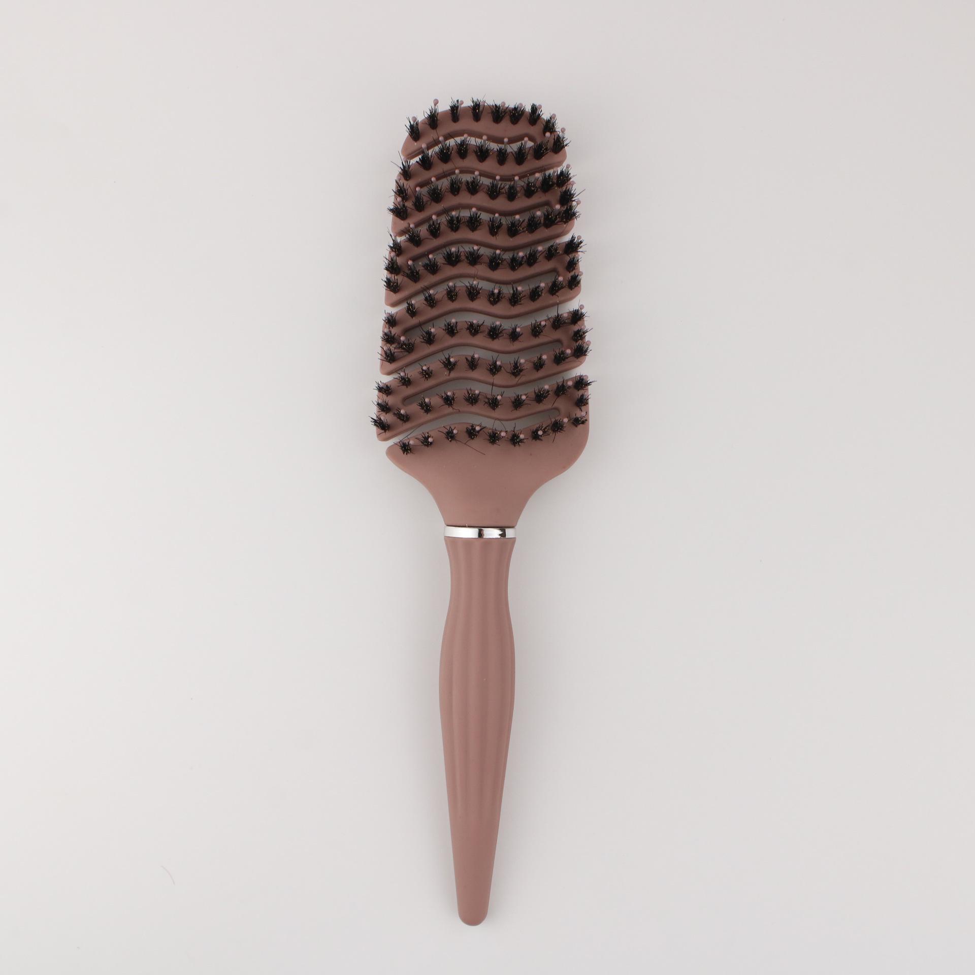 Large Curved Boar Bristle Hair Comb for Volumizing and Styling
Large Curved Boar Bristle Hair Comb for Volumizing and Styling