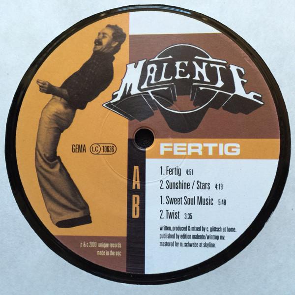 12inch Record MALENTE - Fertig UNIQUE038 Unique 2000 UK Dance & Electronica Used
12inch Record MALENTE - Fertig UNIQUE038 Unique 2000 UK Dance & Electronica Used
