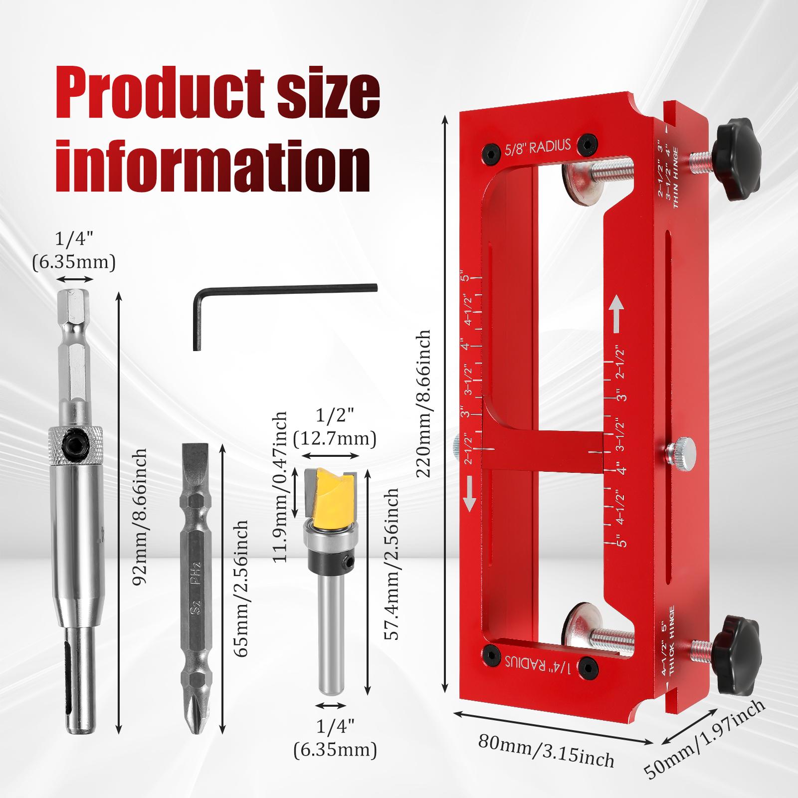 Hinge Hole Drilling Guide 2.5 -5 Hing Installation Jig Door Cabinet Hinge Hole Locator Woodworking Positioning Mark Tool
Hinge Hole Drilling Guide 2.5 -5 Hing Installation Jig Door Cabinet Hinge Hole Locator Woodworking Positioning Mark Tool