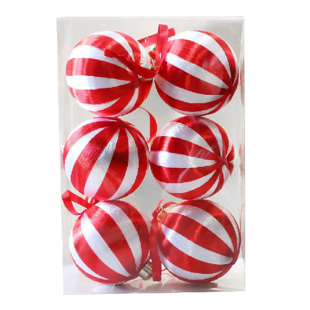 6Pcs 8cm Christmas Ball Ornaments Elegant Striped Christmas Baubles Christmas Tree Decor Red White
6Pcs 8cm Christmas Ball Ornaments Elegant Striped Christmas Baubles Christmas Tree Decor Red White