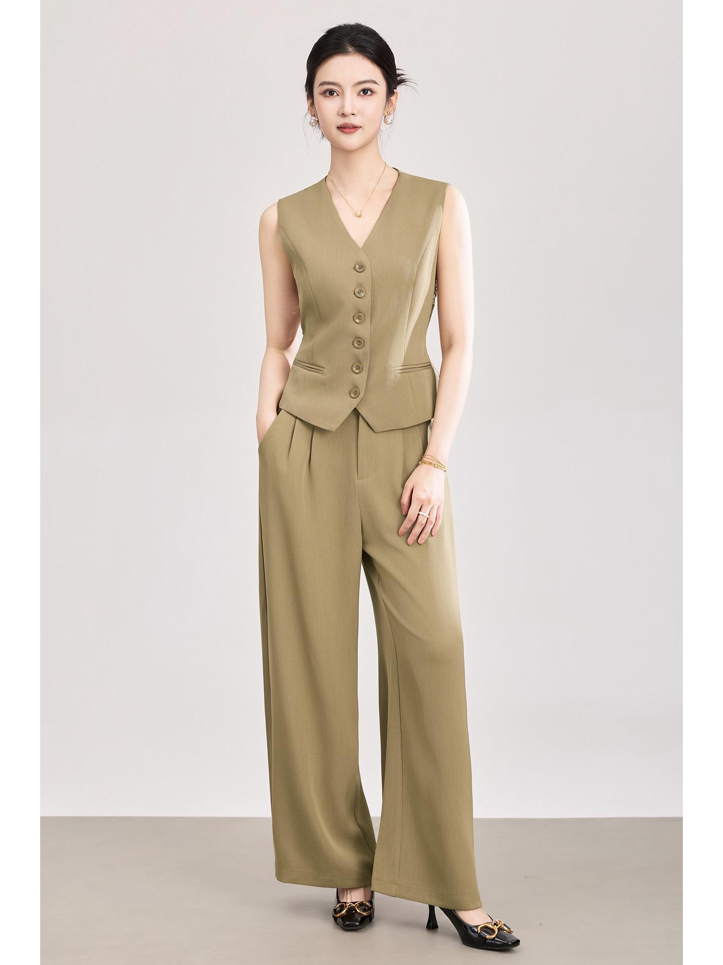 Professional Patchwork Lace Vest & Wide-Leg Pants Set for Women Medium хакі
Professional Patchwork Lace Vest & Wide-Leg Pants Set for Women Medium хакі