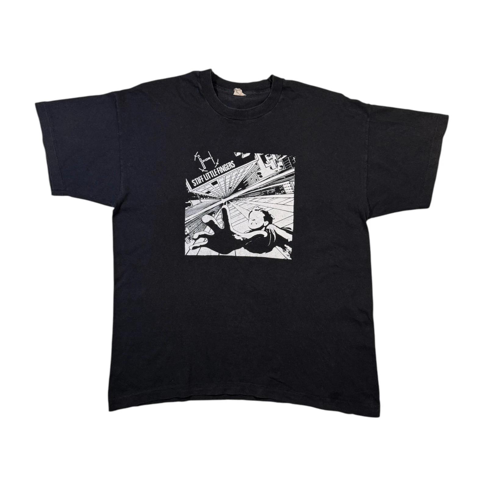 Vintage 90s Stiff Little Fingers Go For It T-shirt Single Stitch Black Tee XL M
Vintage 90s Stiff Little Fingers Go For It T-shirt Single Stitch Black Tee XL M