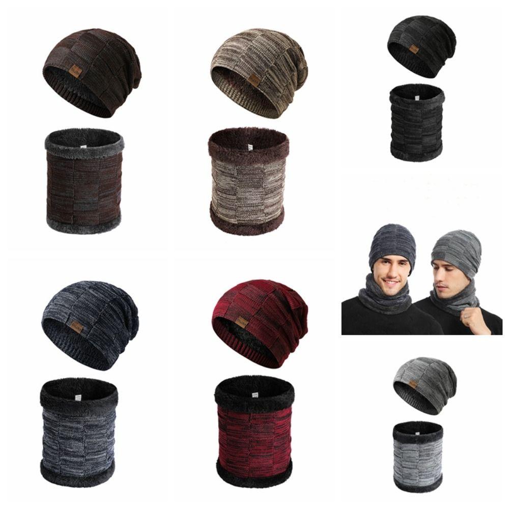 Acrylic Fibres Men Scarf and Hat Set Soft Pullover Cap Versatile Knitted Scarf Outdoor
Acrylic Fibres Men Scarf and Hat Set Soft Pullover Cap Versatile Knitted Scarf Outdoor