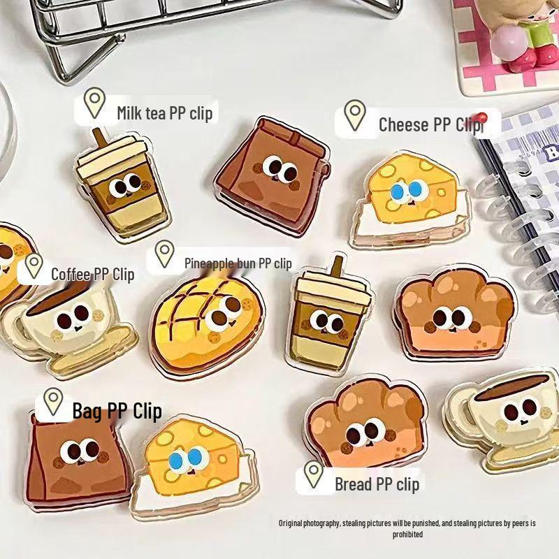 Cute Cartoon Girl Sticky Notes and Double-Sided Folder with Acrylic Pins and Student Paper Clips Set Bread PP Clip
Cute Cartoon Girl Sticky Notes and Double-Sided Folder with Acrylic Pins and Student Paper Clips Set Bread PP Clip