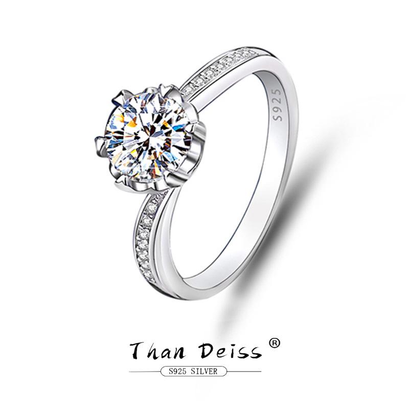 Moissanite Snowflake Ring with Twisted Shank in S925 Sterling Silver, Six-Prong Classic Crown Design. Size 7
Moissanite Snowflake Ring with Twisted Shank in S925 Sterling Silver, Six-Prong Classic Crown Design. Size 7