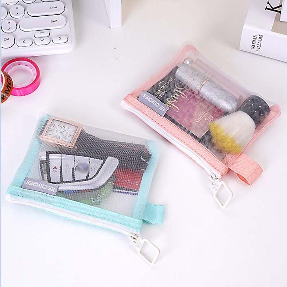 Change Storage Bag Mini Coin Purse Lipstick Cosmetic Bag Fresh Color Card Bag Clear Mesh Bag Men Pink(B)
Change Storage Bag Mini Coin Purse Lipstick Cosmetic Bag Fresh Color Card Bag Clear Mesh Bag Men Pink(B)