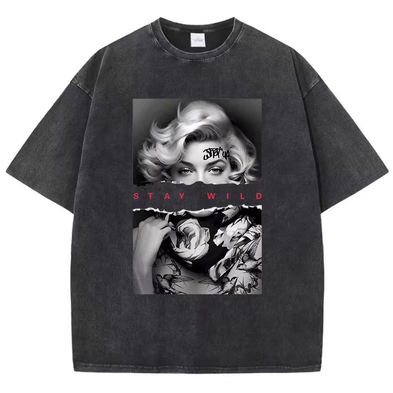 Woman Cotton Washed T-Shirts O-Neck Short Sleeve European Style Fashion Portrait Print Tops Summer Female Clothes 3XL
Woman Cotton Washed T-Shirts O-Neck Short Sleeve European Style Fashion Portrait Print Tops Summer Female Clothes 3XL