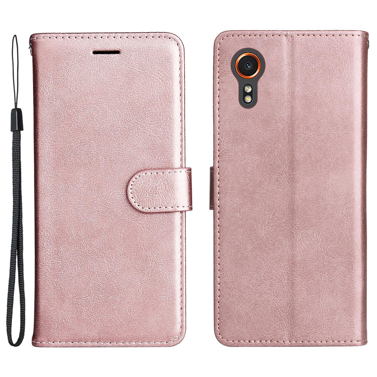 For Samsung Galaxy Xcover7 Case Solid Color Leather Mobile Cover Wallet Stand with Strap Rose Gold
For Samsung Galaxy Xcover7 Case Solid Color Leather Mobile Cover Wallet Stand with Strap Rose Gold