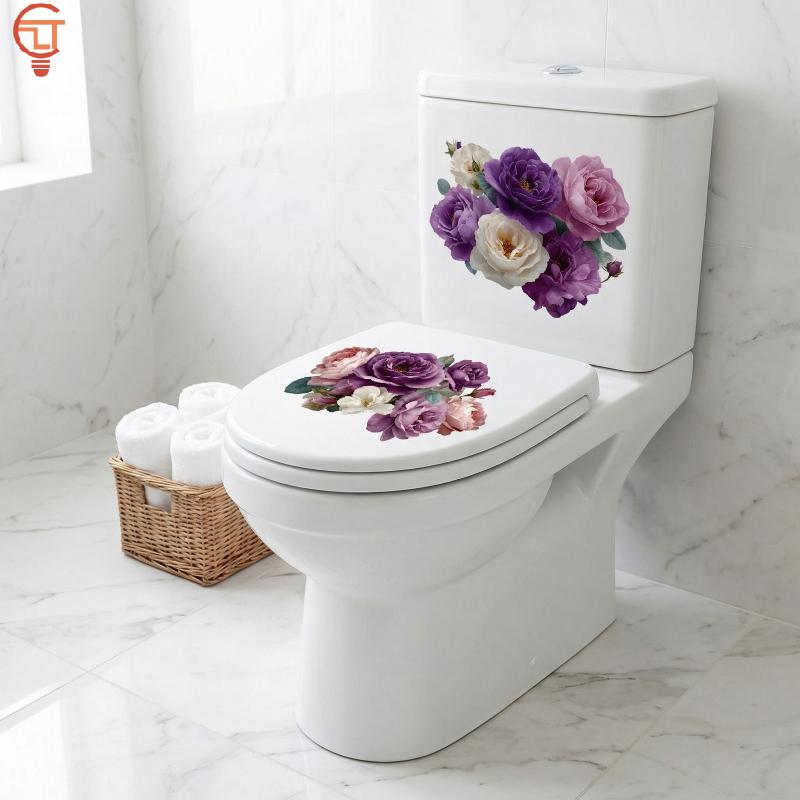 Toilet Wall Stickers Purple Pink Flower Design Self Adhesive Waterproof Bathroom Home DIY Decoration 1pc
Toilet Wall Stickers Purple Pink Flower Design Self Adhesive Waterproof Bathroom Home DIY Decoration 1pc