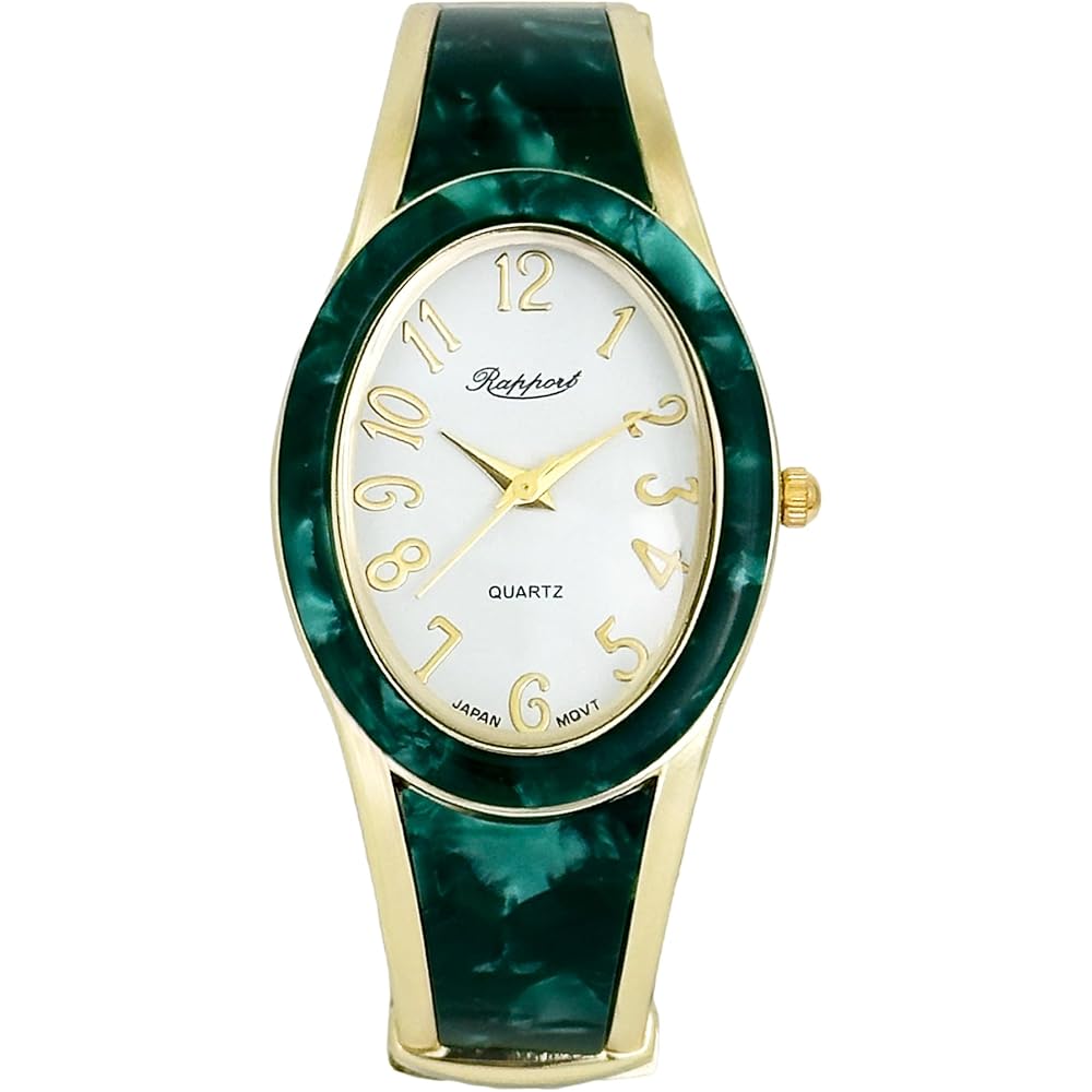 RAPPORT Oval Bangle Watch Gold Wide 188730 Women s Green
RAPPORT Oval Bangle Watch Gold Wide 188730 Women s Green