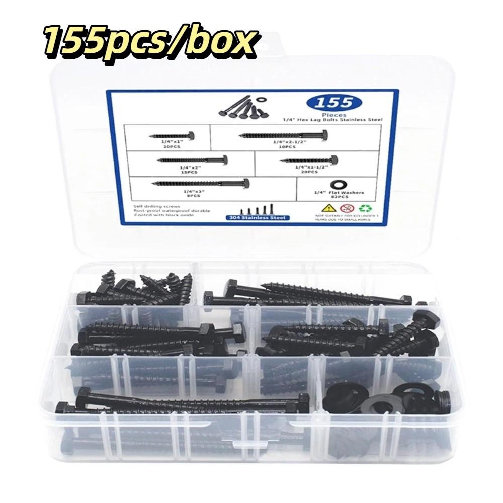 155pcs/box High-Quality Material 304 Stainless Steel Wood Screws Easy Installation 155pcs
155pcs/box High-Quality Material 304 Stainless Steel Wood Screws Easy Installation 155pcs