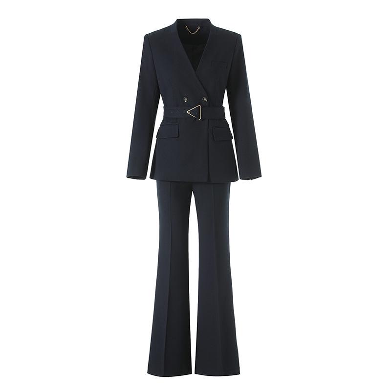 Wool Collarless Waist-Cinching Micro-Flare Two-Piece Suit - Elegant and Slimming for Autumn/Winter Large темно-синий
Wool Collarless Waist-Cinching Micro-Flare Two-Piece Suit - Elegant and Slimming for Autumn/Winter Large темно-синий