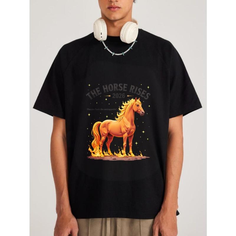 Cotton T Shirt White The Horse Rises 2026 Flame Horse Graphic Print Casual Streetwear Fashion Unisex Top For Men And Women XXXXL чёрный
Cotton T Shirt White The Horse Rises 2026 Flame Horse Graphic Print Casual Streetwear Fashion Unisex Top For Men And Women XXXXL чёрный
