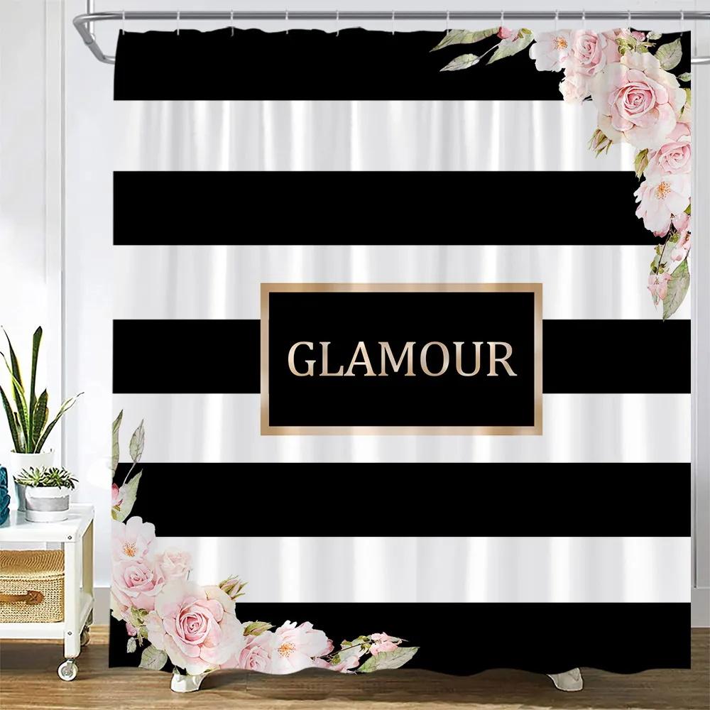 Pink Perfume High Heel Shower Curtain Set Black White Stripes Fashion Girl Woman Bathroom Decor Polyester Bathtub Curtains Hooks 90x180cm-35x70in
Pink Perfume High Heel Shower Curtain Set Black White Stripes Fashion Girl Woman Bathroom Decor Polyester Bathtub Curtains Hooks 90x180cm-35x70in
