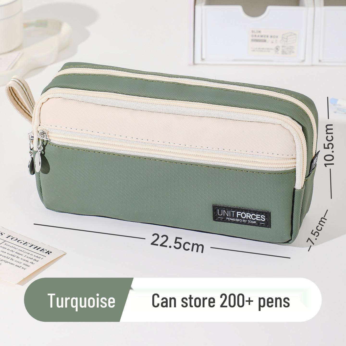 TOME Multi-layer Waterproof PU Leather Pencil Case - Solid Color Stationery Bag for Boys, Suitable for High School & Junior High Students.
TOME Multi-layer Waterproof PU Leather Pencil Case - Solid Color Stationery Bag for Boys, Suitable for High School & Junior High Students.