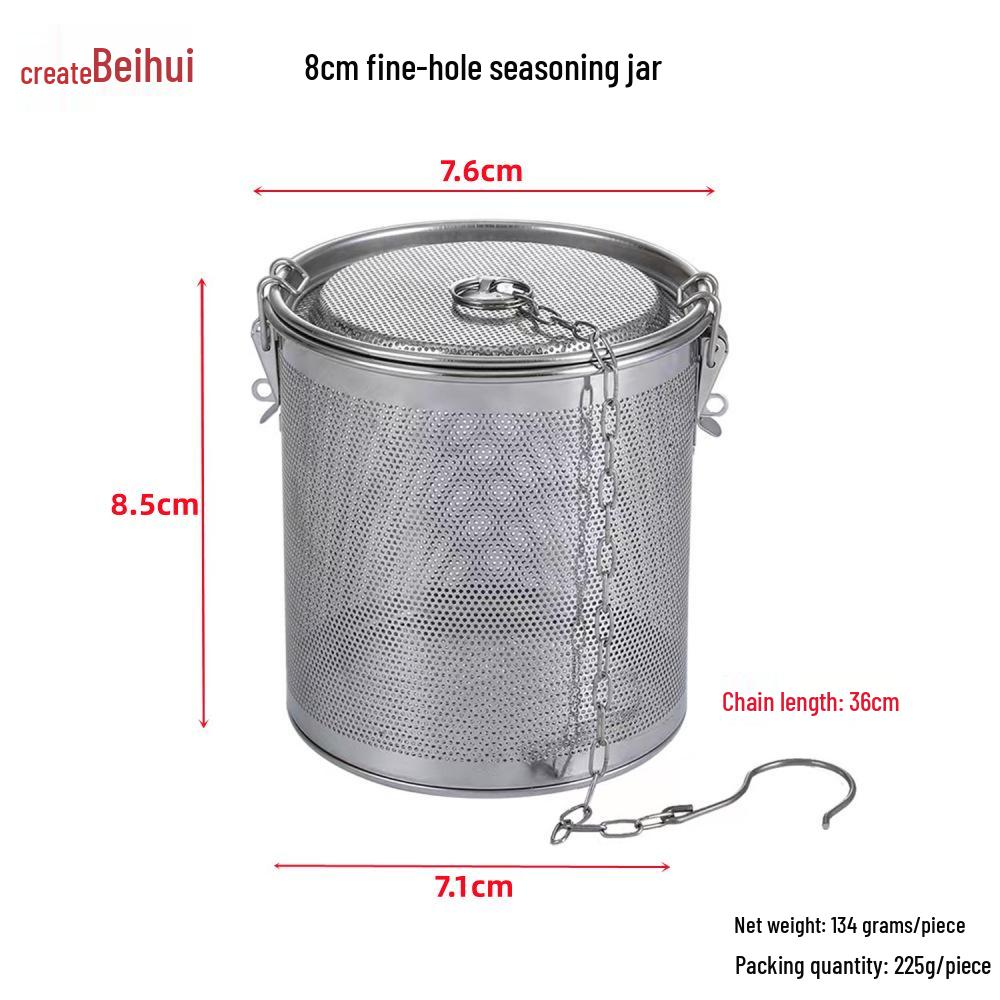 Stainless Steel Fine-Mesh Spice Ball Brine Basket for Seasoning and Braised Meat
Stainless Steel Fine-Mesh Spice Ball Brine Basket for Seasoning and Braised Meat