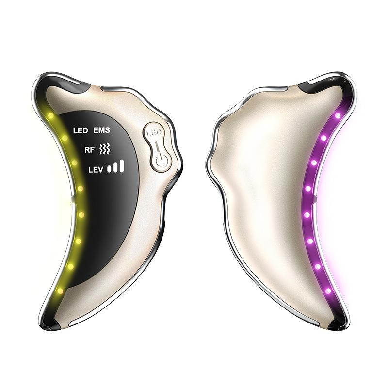 NY-S008 Gua Sha Facial Massager Portable Skin Scraping Tools RF/EMS Vibration Skin Care Instrument Gold
NY-S008 Gua Sha Facial Massager Portable Skin Scraping Tools RF/EMS Vibration Skin Care Instrument Gold